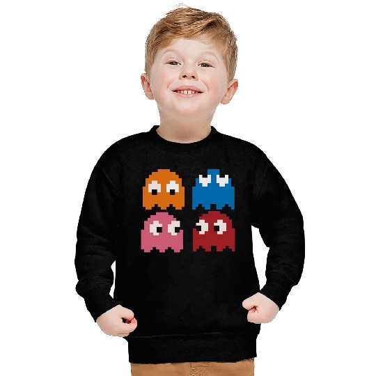 Cool Retro 80s PACMAN GHOSTS Video Games Sweatshirts