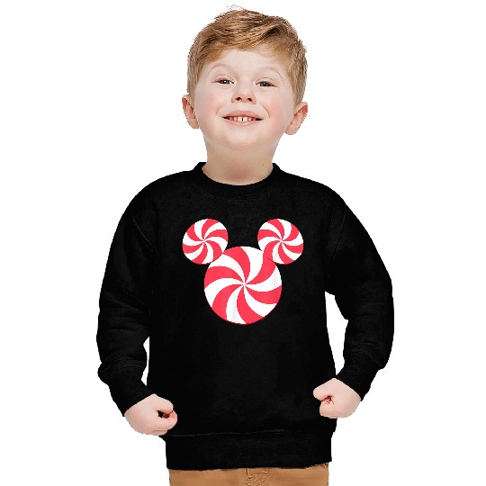 Disneyss New Mickey Icon Christmas Peppermint Candy Holiday Sweatshirts