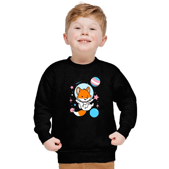 Astronauts Transgender Fox In Space Trans Pride Sweatshirts