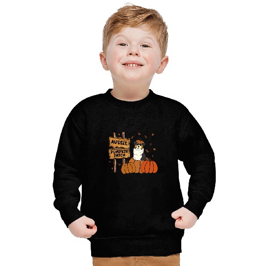 Aussie Dog Lovers Pumpkin Patch Thanksgiving Halloween 33 Sweatshirts