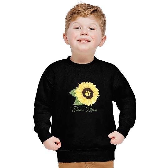 Berner Mom Bernese Mountain Mama Dog Lover Sunflower Sweatshirts