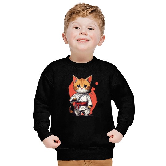 Funny SelfDefence Cat Training Streetwear Sweatshirts
