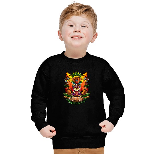 Aloha Hawaiian Tiki Character Art Sweatshirts