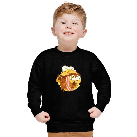 Food Landscape Bacon Egg Waffle Sweatshirts