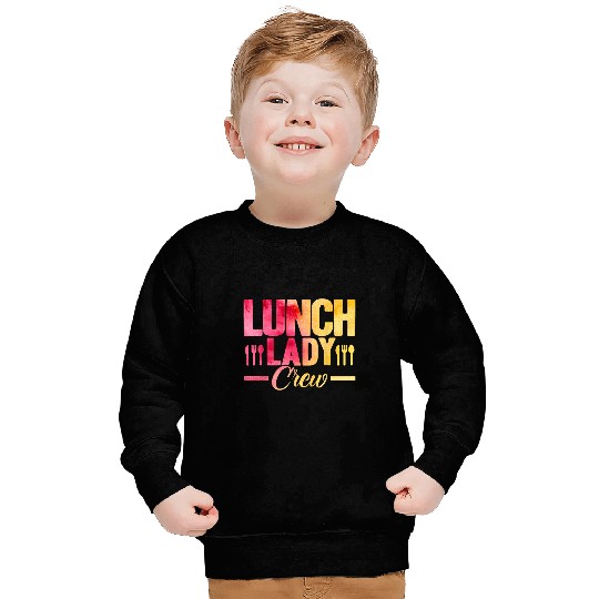 Lunch Lady Crew Watercolor Cafeteria Worker Sweatshirts