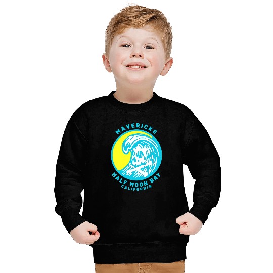 Surf Life Mavericks Half Moon Bay Surfing Sweatshirts