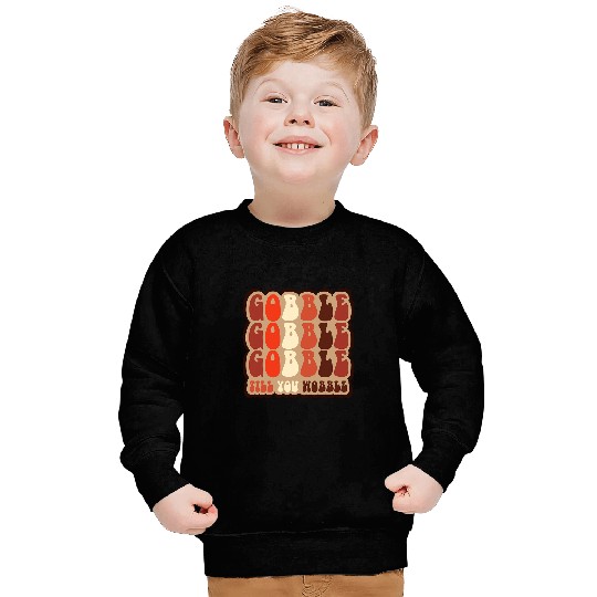Gobble till you wobble Retro Thanksgiving Fall 711 Sweatshirts