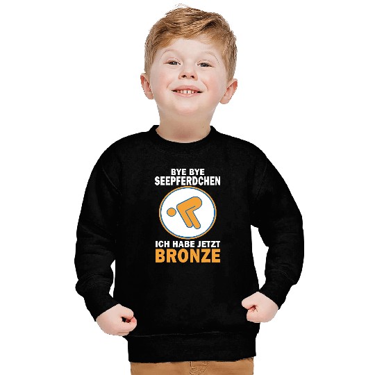 Swimming Pool Bronze Test Passed Swimming Badge Bronze Float 2 8 Sweatshirts