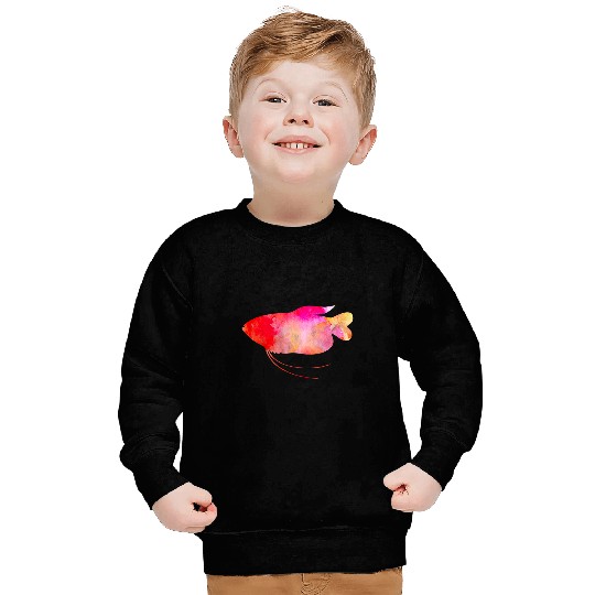 GOLD GOURAMI FISH Watercolor Painting Sweatshirts