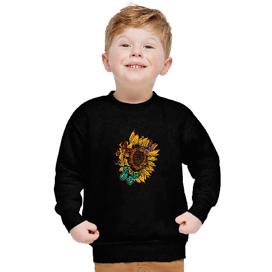 Butterfly Sunshine Sunflower Butterflys 9 Sweatshirts