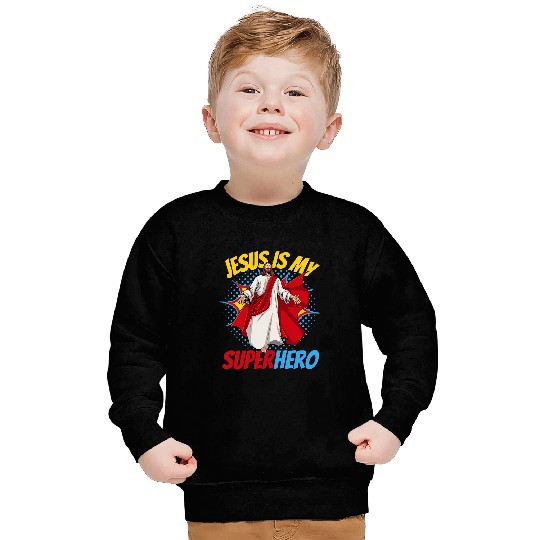 Reading Book Jesus Is My Superhero Powerful Christian Comic Book Hero Reader Sweatshirts