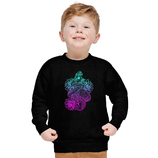 Snake Lover Pastel Goth Snake Serpent Flower Reptile Animal Snake Lover 20 Sweatshirts
