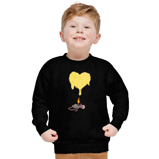 Funny Cheese Mouse Fondue Art Sweatshirts