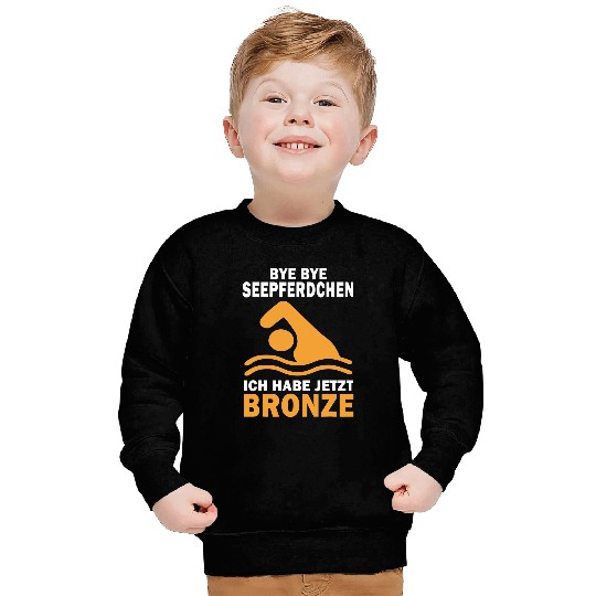 Swimming Pool Bronze Test Passed Swimming Badge Bronze Float Sweatshirts