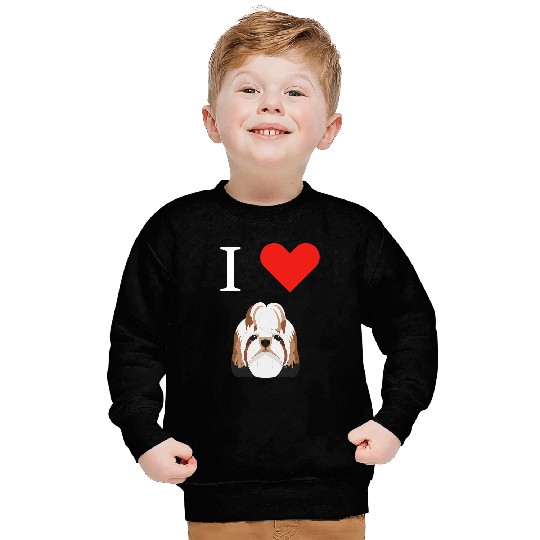 I Love My Shih tzu Dog 2 2 Sweatshirts