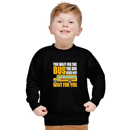 School Bus Driver Student Wait Stop Humor Pastel Rainbow Sweatshirts