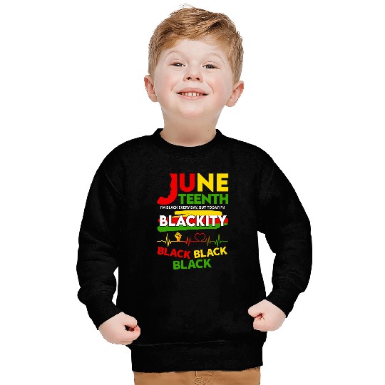 Blackity Black History Afro Juneteenth Afrocentric Novelty Sweatshirts