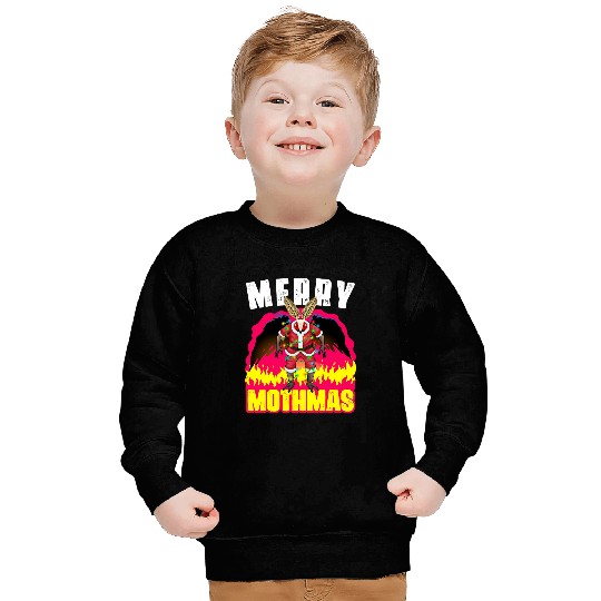 Merry Mothmas Christmas Mothman Folklore Creepy Cryptid Sweatshirts