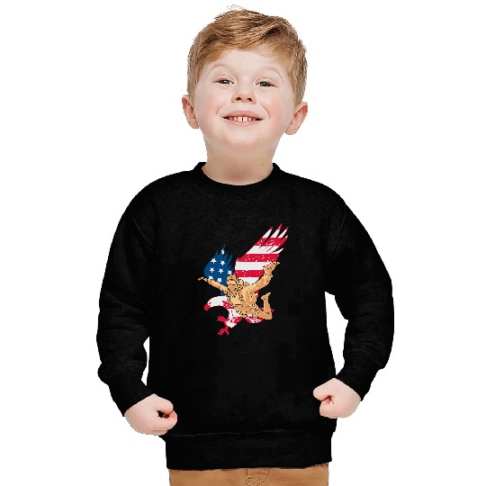 Patriotic Skydiver US American Flag Freedom Skydiving Eagle Sweatshirts
