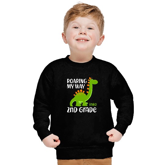 Funny 2nd Grade Student Back To School Dinosaur Brontosaurus Sweatshirts