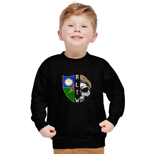 75th Ranger Regiment Skull Unit Crest RLTW Beret Veteran Sweatshirts