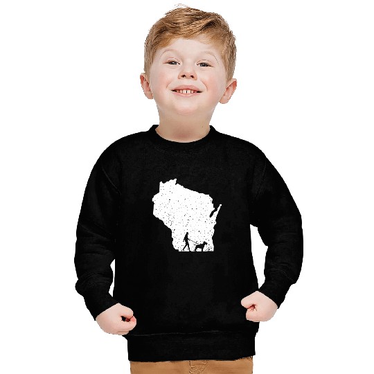 Bull Terrier Pet Walking Wisconsin Sweatshirts