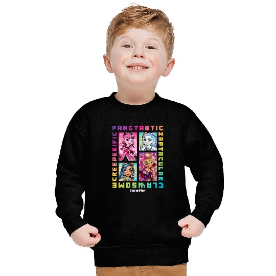 Kids Monster High Student Rainbow Grid Sweatshirts