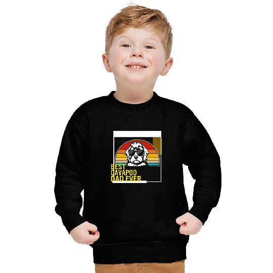 Cavapoo Pet bests Cavapoo Dad Ever Fathers Day Dog Dad Men Grandpa Sweatshirts