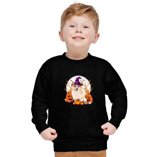 Corgi Pet Dog Halloween Jack O Lantern Pumpkin 48 Sweatshirts
