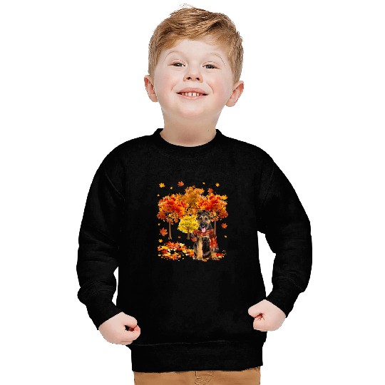 German Shepherd Pet Its Fall Yall Cute German Shepherd Autumn Tree Fall Leaves 17 Sweatshirts
