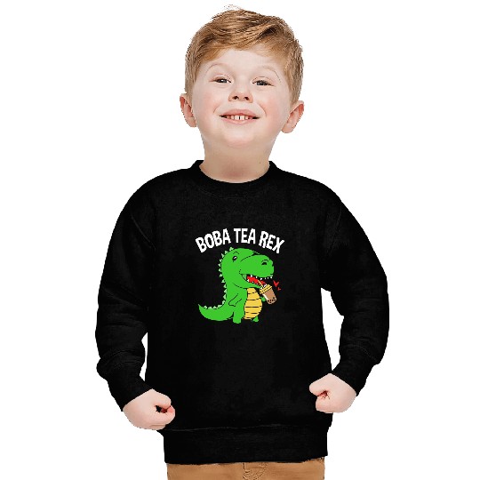 Dinosaur Pet Boba Tea rexs Boba Sweatshirts