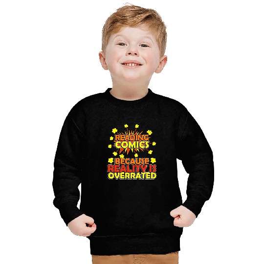 Book Fun Reading Comics Bam Wow Zap Comic Sweatshirts