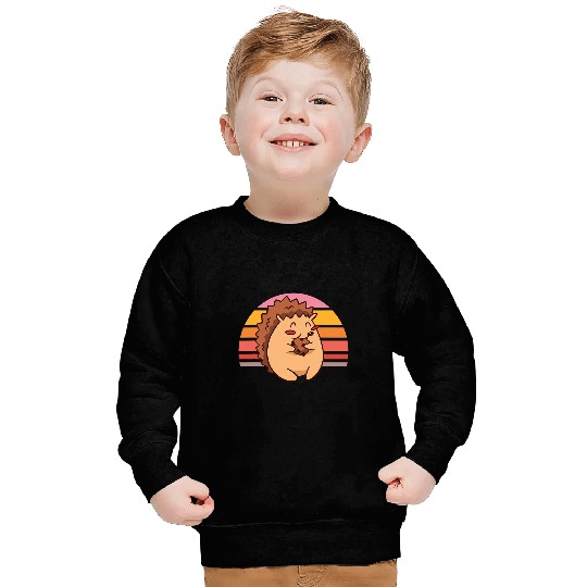 Hedgehog Pet Little Hedgehogs eats cookie Sweatshirts