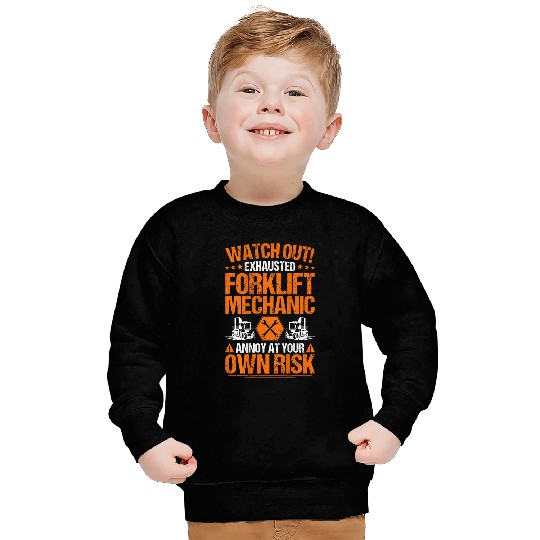 Forklift Technician Truck Own Risk Forklift Mechanic Sweatshirts