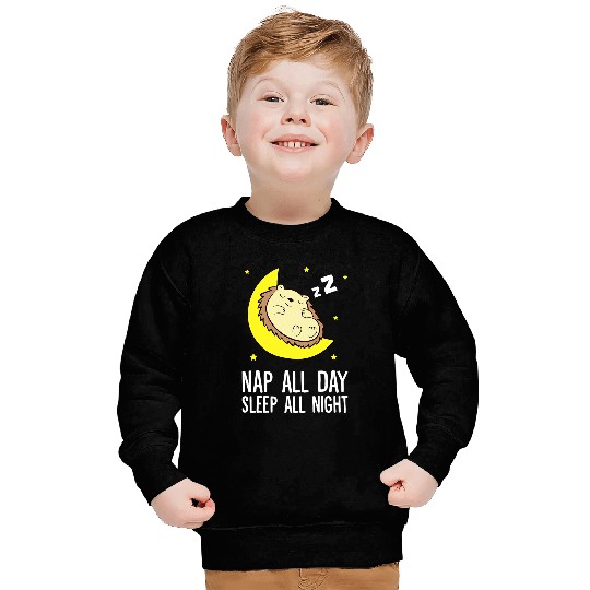 Hedgehog Pet Nap All Day Sleep All Night Cute Sleeping Hedgehog Sweatshirts