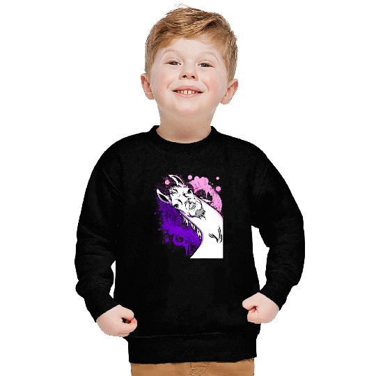 Llama Pet Cute Wry Face Llama Surprise Sweatshirts