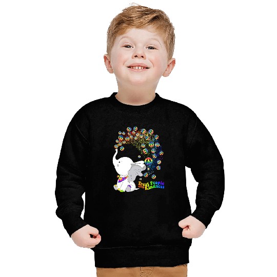 Elephant Mammal Treat People With KIndness Sweatshirts