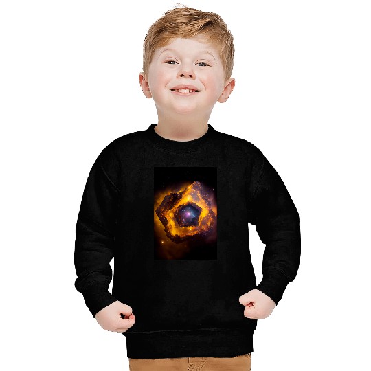 Astronaut Job Space Nebula Galaxy Deep Space Universe Gradient Pattern 4 Sweatshirts