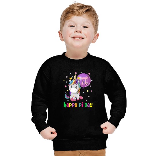 Unicorn Pet Teacher Job Pi Day Spiral Pi Math Teacher Unicorn Girls Kids 314 Sweatshirts