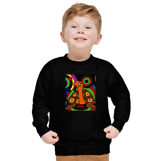 Turtle Pet Smiletodaytees Cute Artistic Box Turtle Abstract Art Sweatshirts