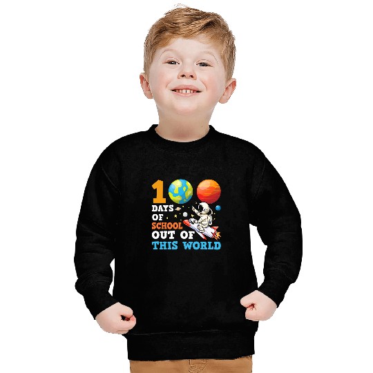 Astronaut Job 100 Days Of School Astronaut Space Funny Teacher Student Sweatshirts