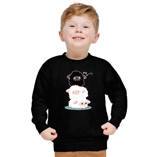 Sheep Pet Cute Little Black Sheep Me Sweatshirts