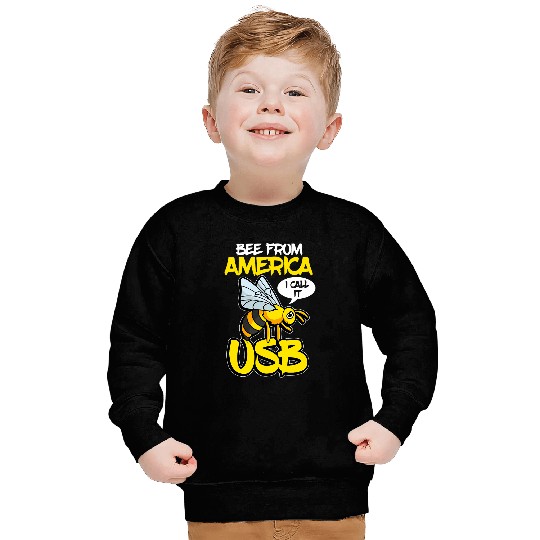 Technology Beekeeper Bee from America USB Computer Science Sweatshirts