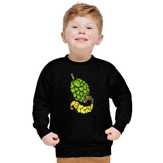Beer Fun Beer Drinker Alcohol Beer Hops With Tap Drinking Beer Sweatshirts
