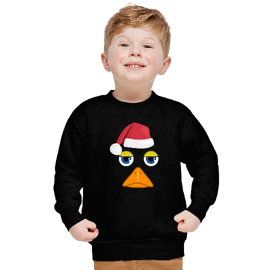 Duck Pet Face Graphic Christmas Duck Face Costume Sweatshirts