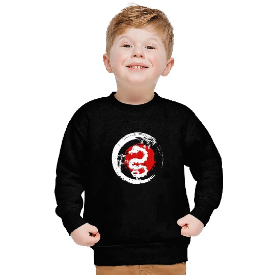 Dragon Pet Japanese Dragon Zen Circle Japan Zen Circle Sweatshirts