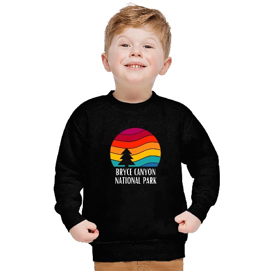 Bryce Canyon National Park Retro National Park Sunset Sweatshirts