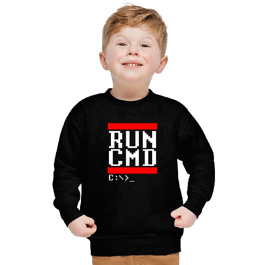 Funny Nerdy Run CMD DOS Command Prompt Computer Programmer Sweatshirts