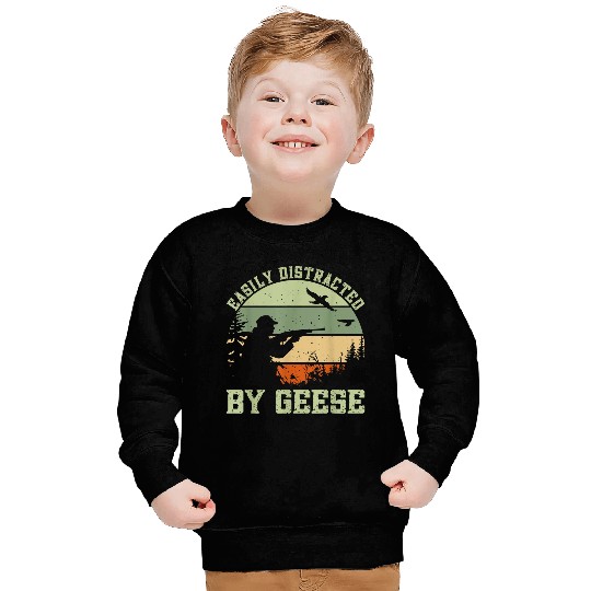 Hunter Waterfowl Distracted By Goose Hunting Sweatshirts