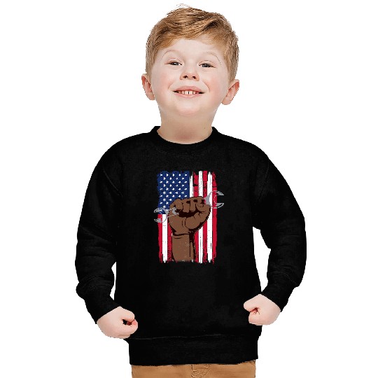 Proud Skilled black african american worker labor day Sweatshirts